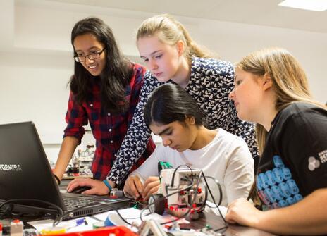 Students build and code a robot