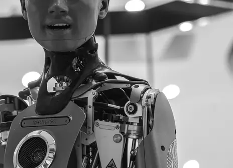 Android robot smiling