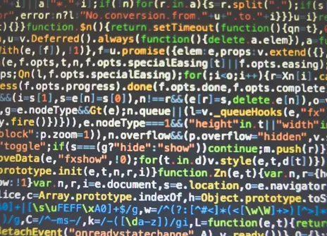 Colourful computer code background