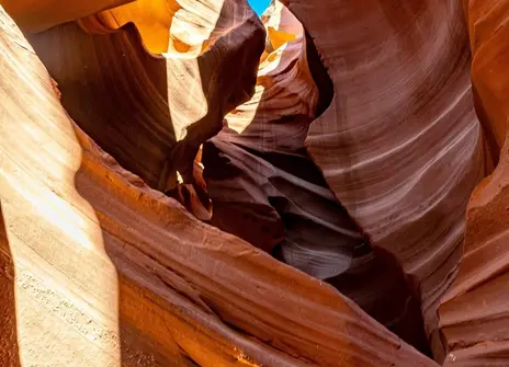 Orange rocks with strata