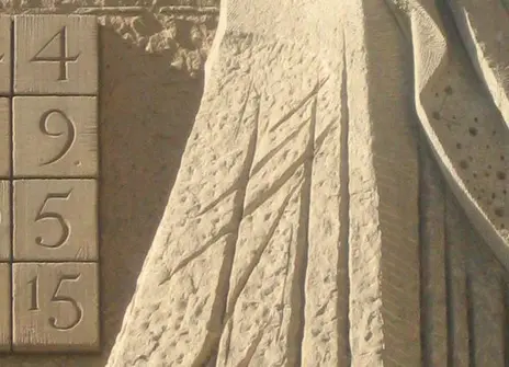 Magic square on the façade of the Sagrada Familia in Barcelona