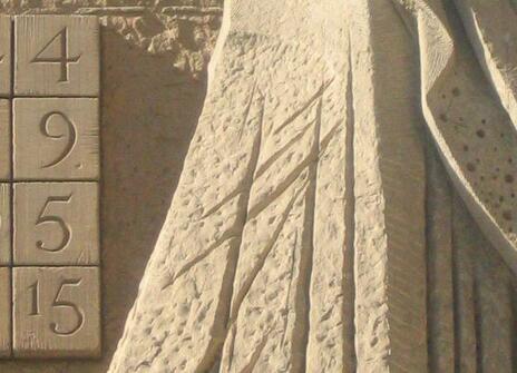 Magic square on the façade of the Sagrada Familia in Barcelona