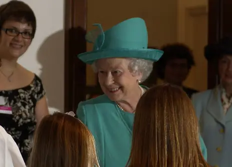 Her Majesty The Queen meets some of our young scientists here at the Ri during a visit in 2008
