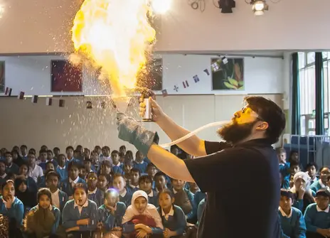 The Ri's popular Science in Schools show, 'Explosive food'