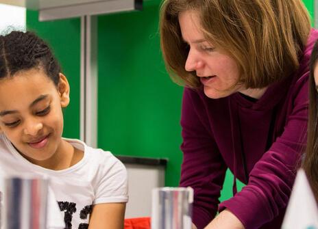 Students taking part in a maths workshop